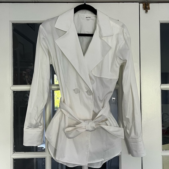 Même Chose white double breasted tie top - Picture 2 of 4